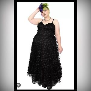 Foxblood Monarch Butterfly Corset Back Dress